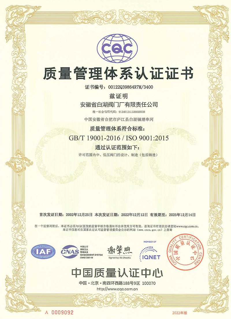 黔南布依族苗族自治州ISO9001-2015